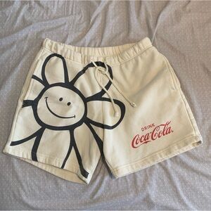 PacSun X Coca-Cola Cream Shorts With Daisy